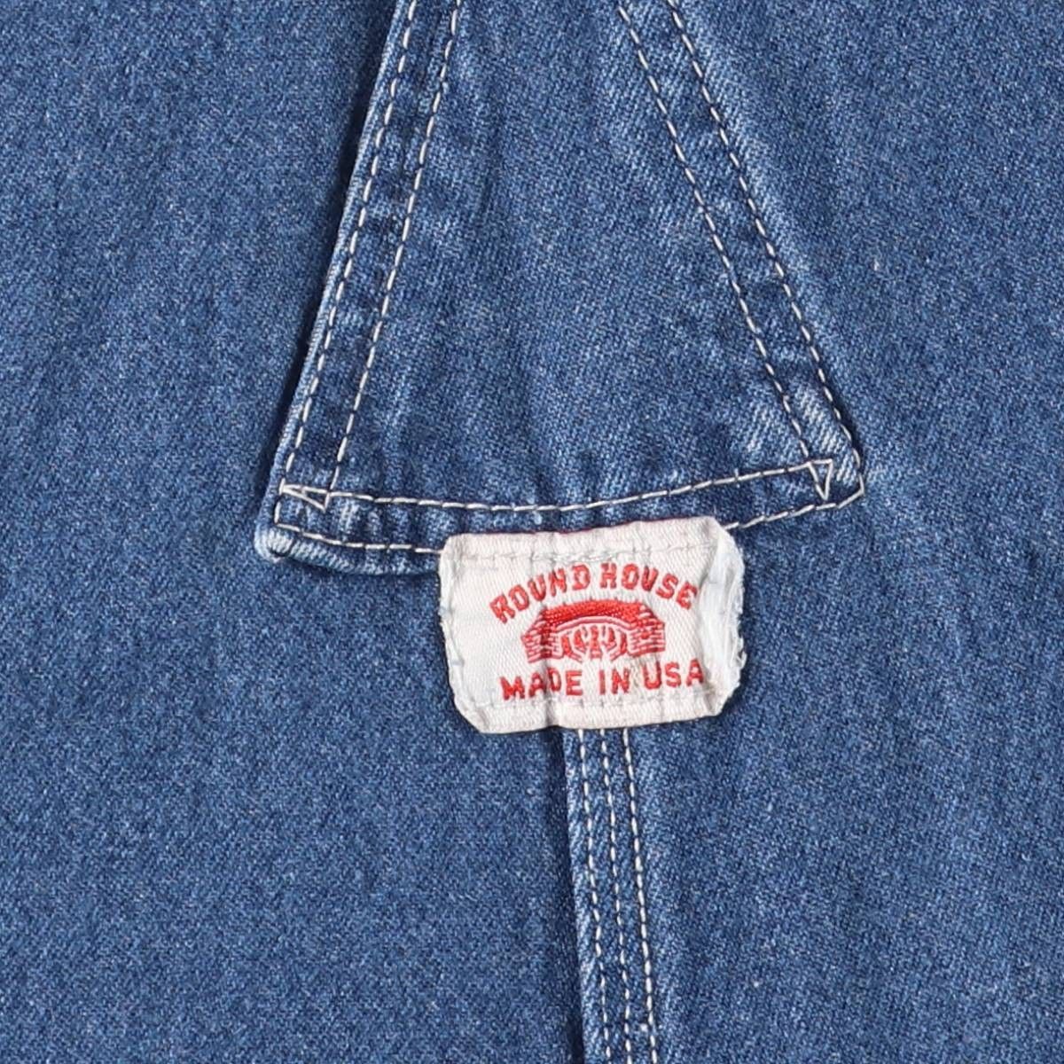 古着 ラウンドハウス Round House デニムオーバーオール USA製 メンズ