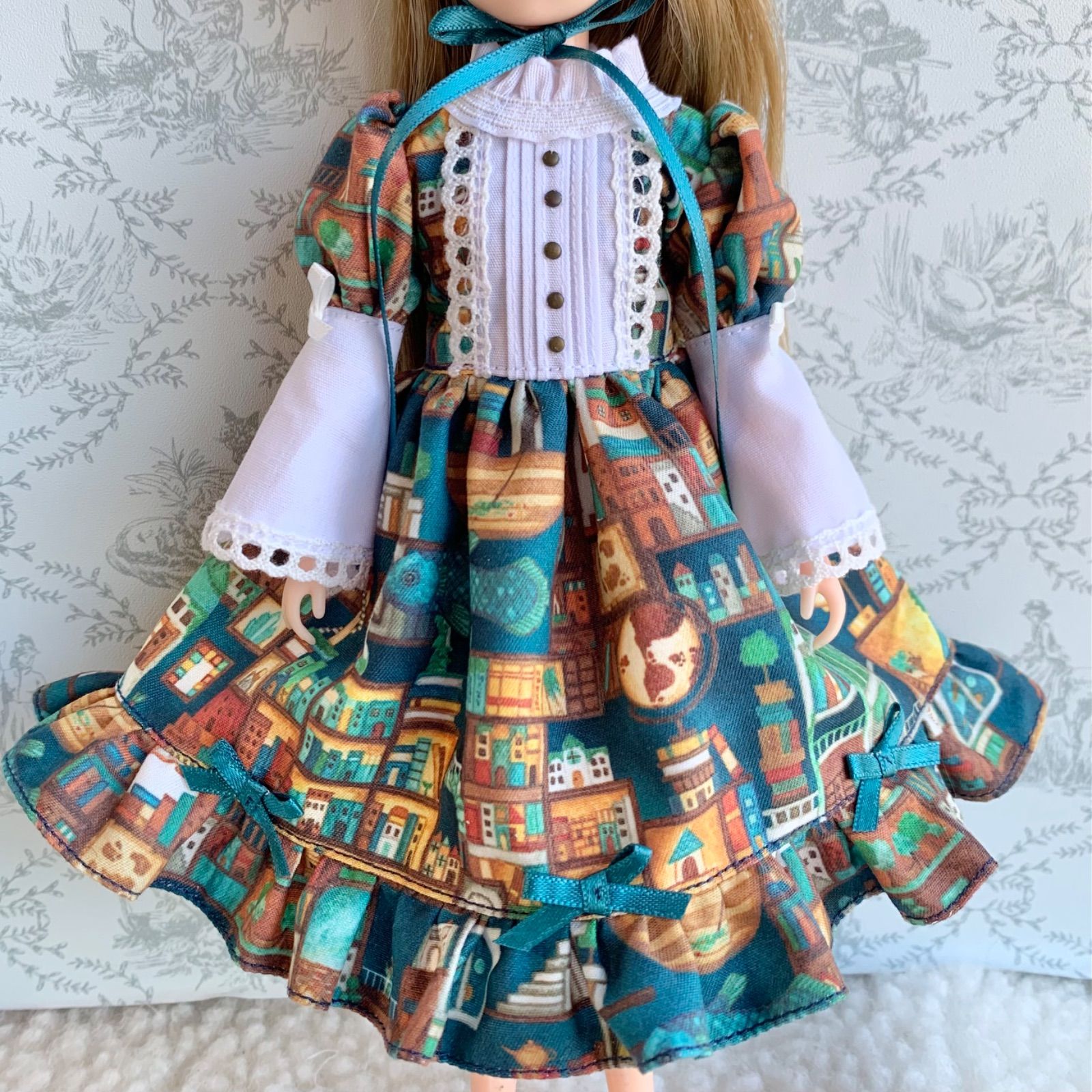 リカちゃん 不思議な本屋さん ホワイト ロリータワンピースセット