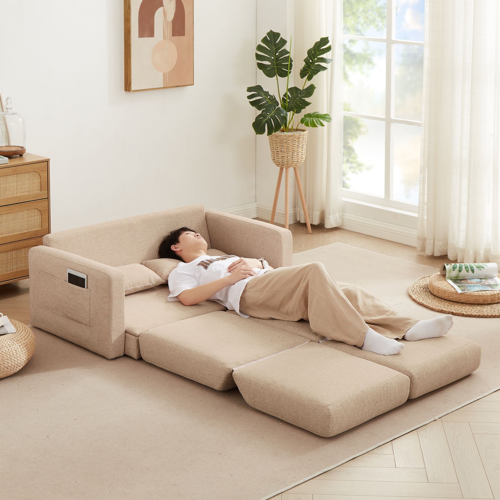 数量限定セール」全新品 2 seater sofa ソファ 2人掛け 収納付き 