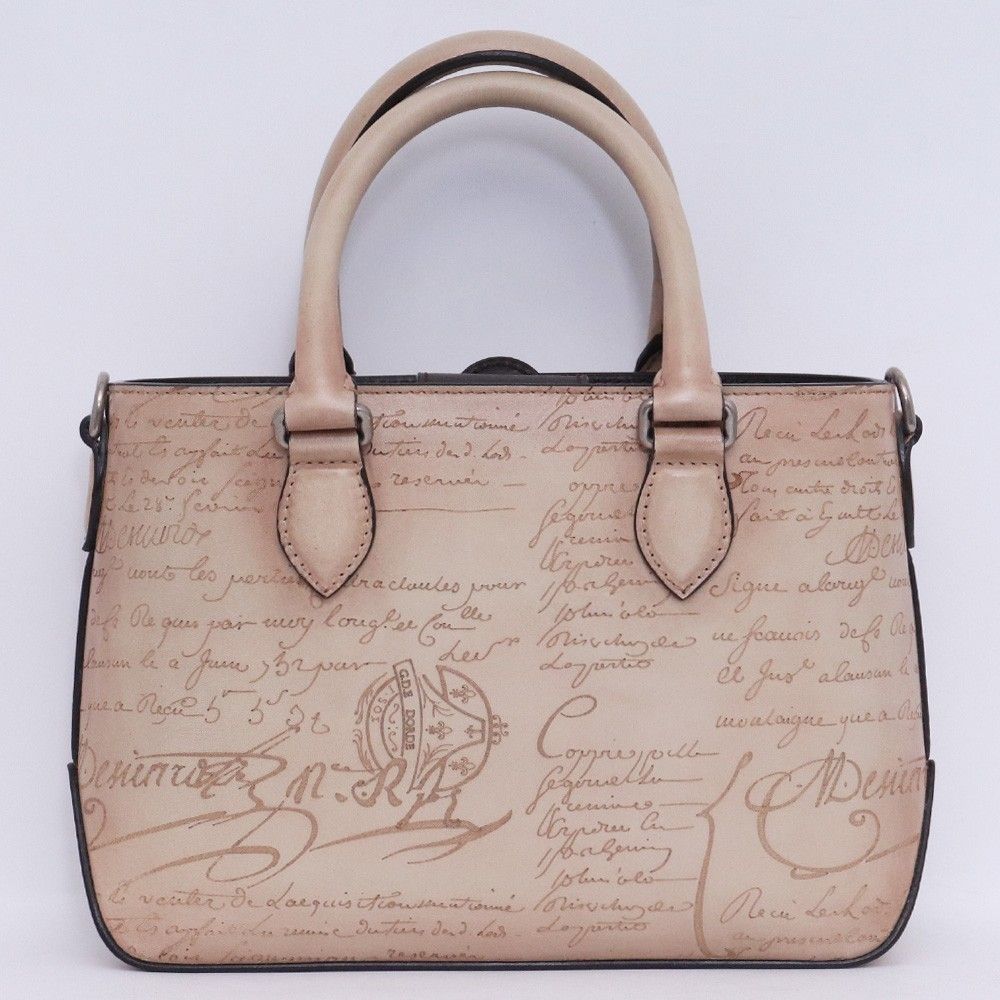 BERLUTI カリグラフィ トゥジュールガリバー レザー ハンドバッグ