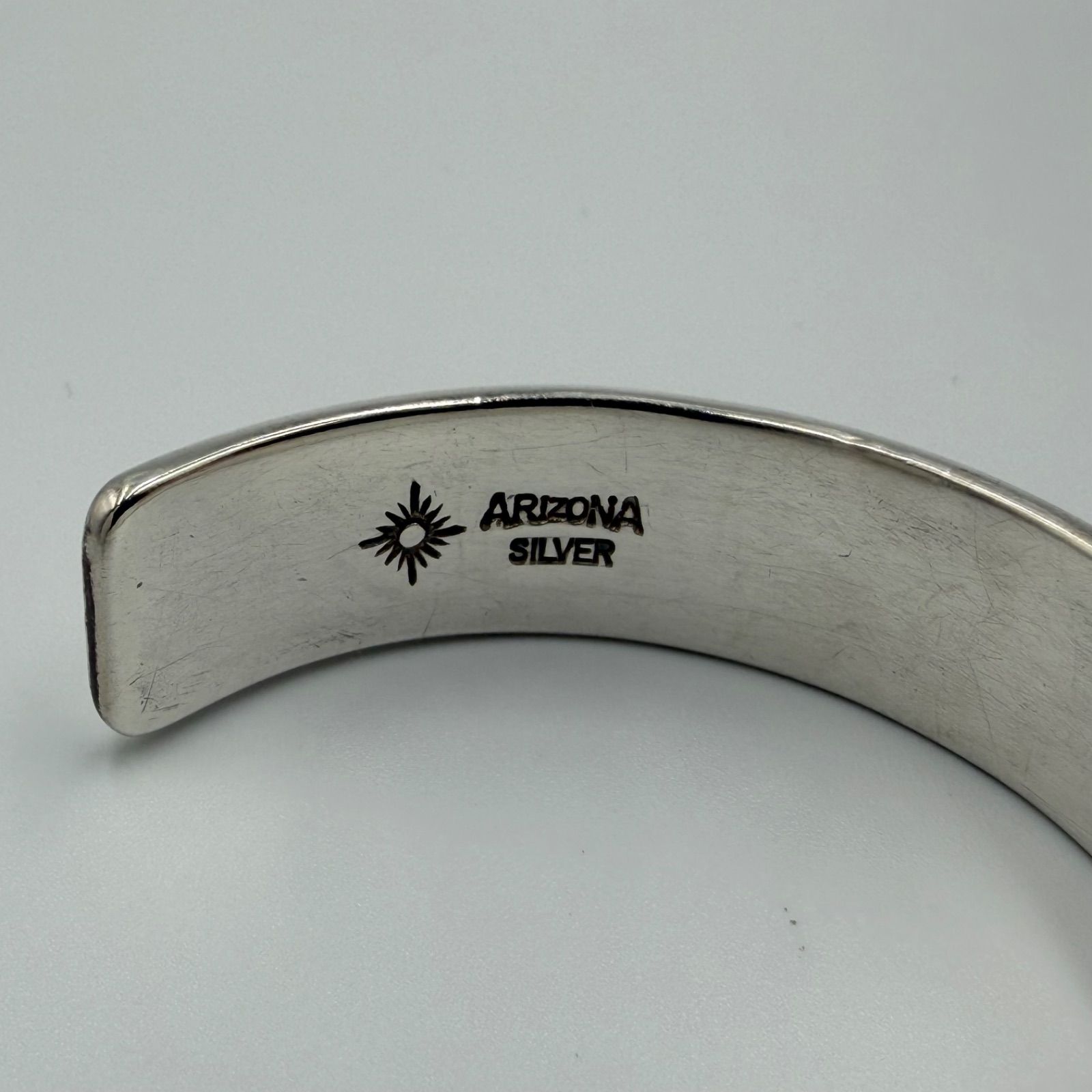 希少☆アリゾナ ARIZONA SILVER シルバー カフブレスレット - メルカリ