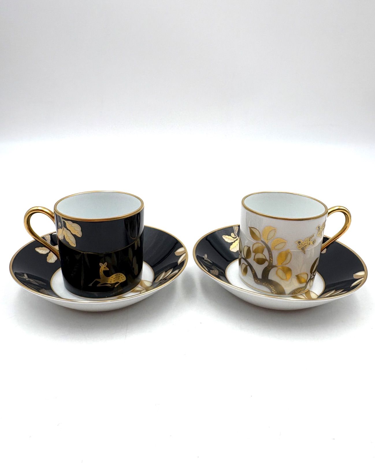 美品】大倉陶園 OKURA SOGO そごう限定品 別注 金彩 鳥 鹿 ペア