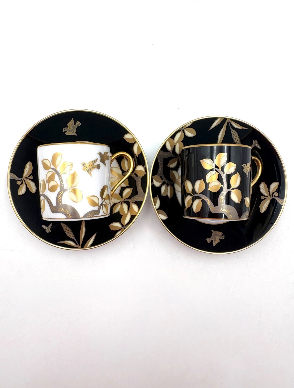 美品】大倉陶園 OKURA SOGO そごう限定品 別注 金彩 鳥 鹿 ペア