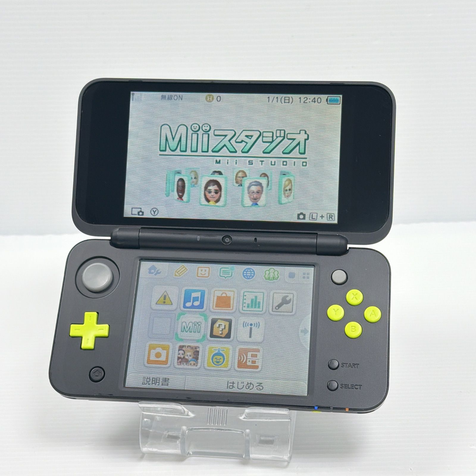 美品 New ニンテンドー 2DSLL ブラックライム 遊べるセット 動作確認 