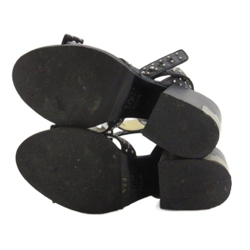 トーガ プルラ TOGA PULLA メタル スタッズ サンダル ブラック 36 22.5