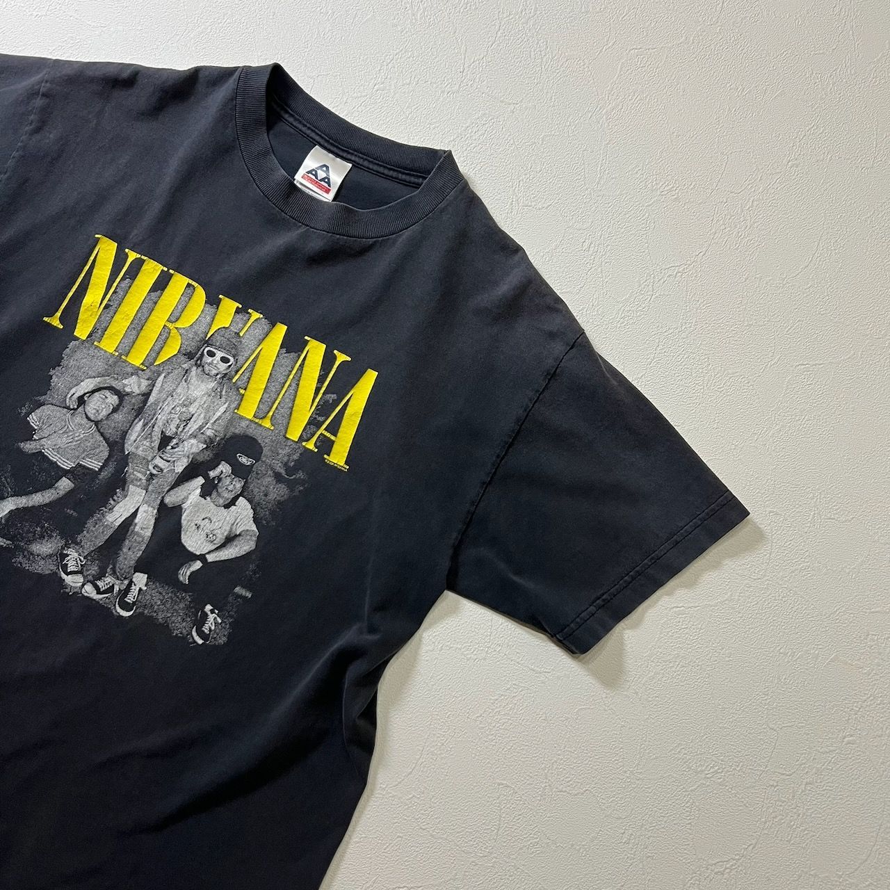 00s NIRVANA フェード バンド Tシャツ ニルヴァーナ ブラック M 古着 