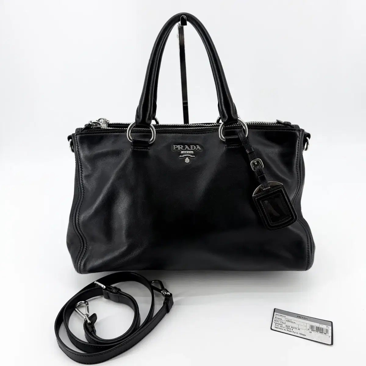 プラダ ソフトカーフ トートバッグ ショルダーバッグ 2way bn2324