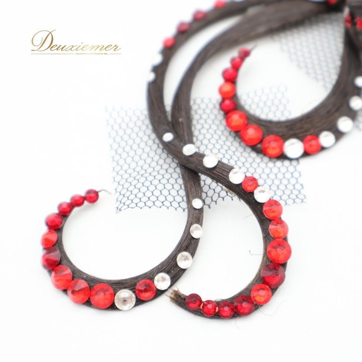 社交ダンス 小物 多美咲 ヘアオーナメント 飾り ヘアアクセサリー 赤