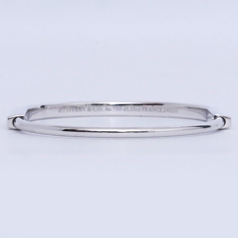 TIFFANY&CO. ロック ナロー バングル ホワイトゴールド ハーフ パヴェ