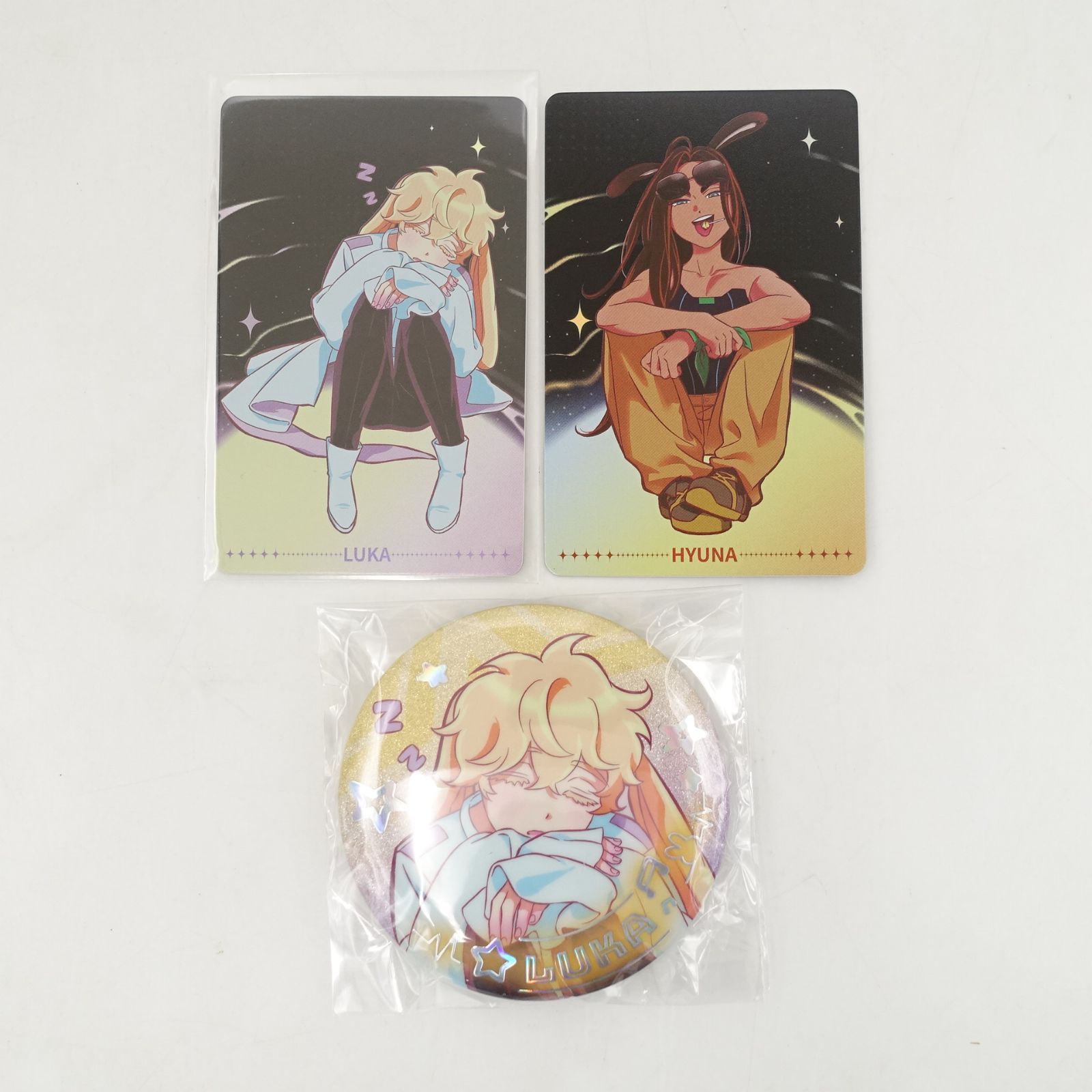 エイリアンステージ ルカ ヒョナ カード 缶バッジ alien stage