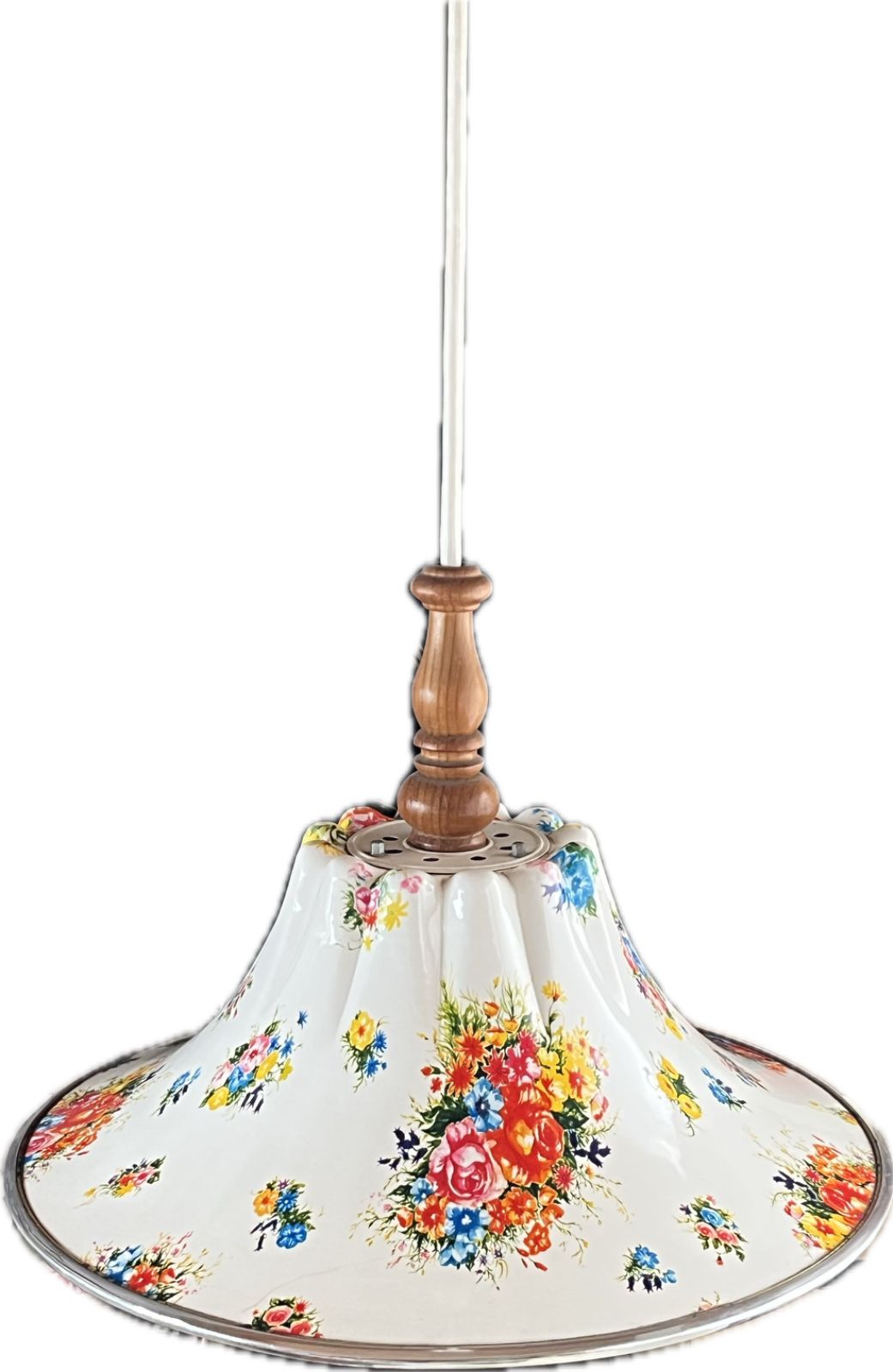 アンティーク家具 昭和レトロ 花柄 電気傘 ペンダントライト - メルカリ