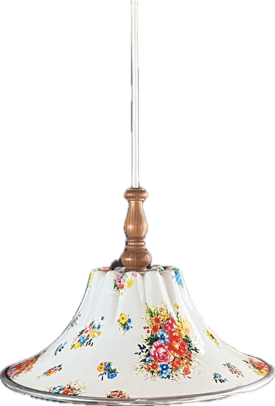 アンティーク家具 昭和レトロ 花柄 電気傘 ペンダントライト - メルカリ