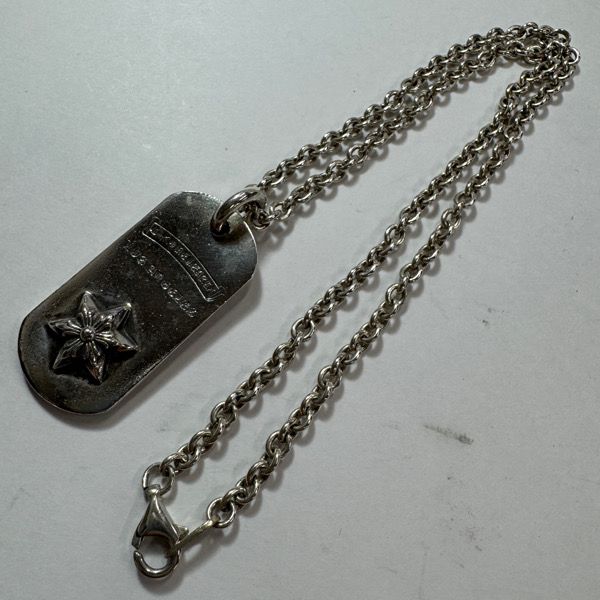 CHROME HEARTS/クロムハーツ レイズドスター ドッグタグ/ペンダント LA