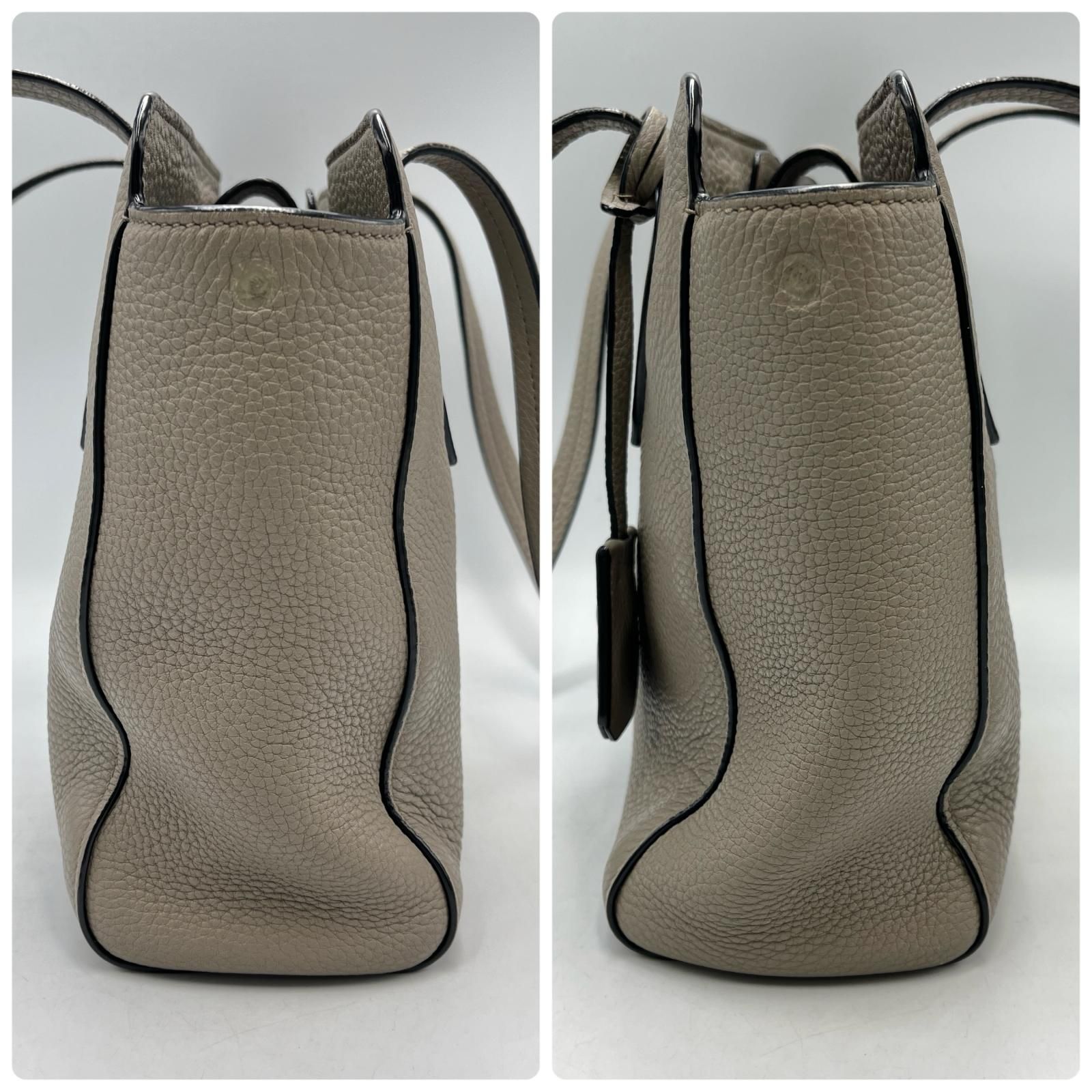 プラダ PRADA トートバッグ 1BG112 レザー グレージュ レディース