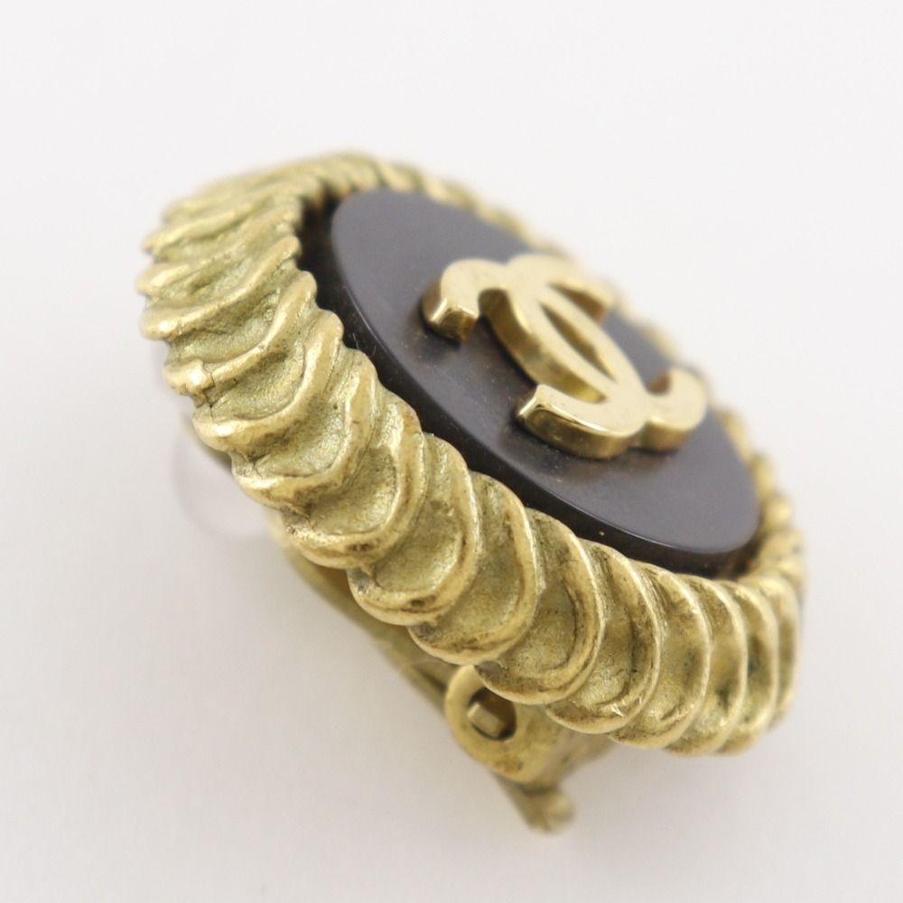 CHANEL】シャネル ココマーク ヴィンテージ 金メッキ 黒 95C