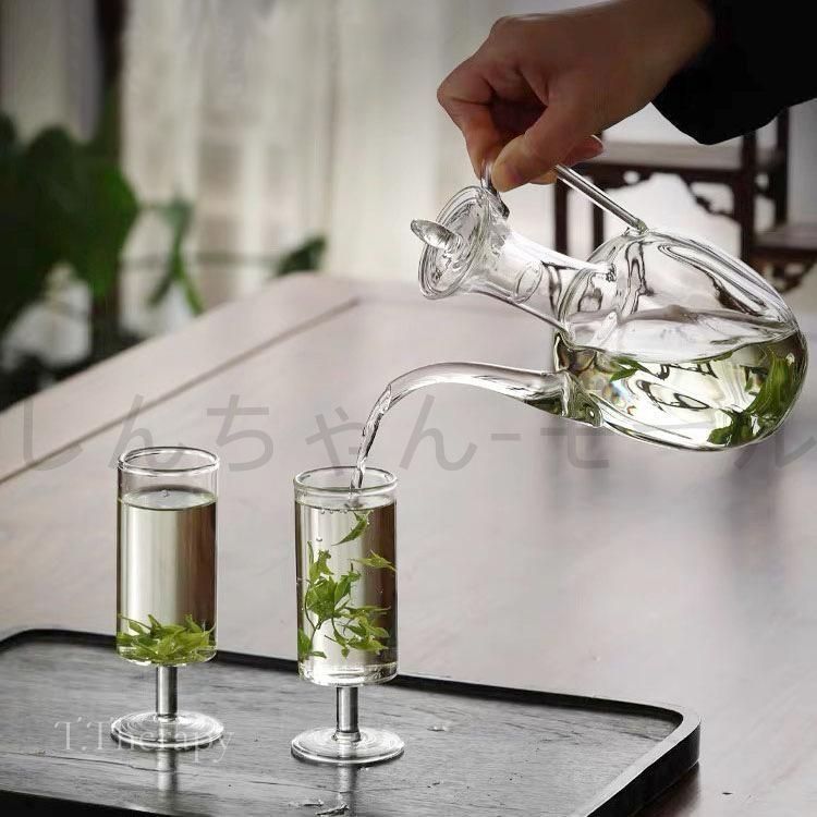 新しい未使用 耐熱ガラス 水差し硝子 水注 ピッチャー 宋 酒壺 茶壺