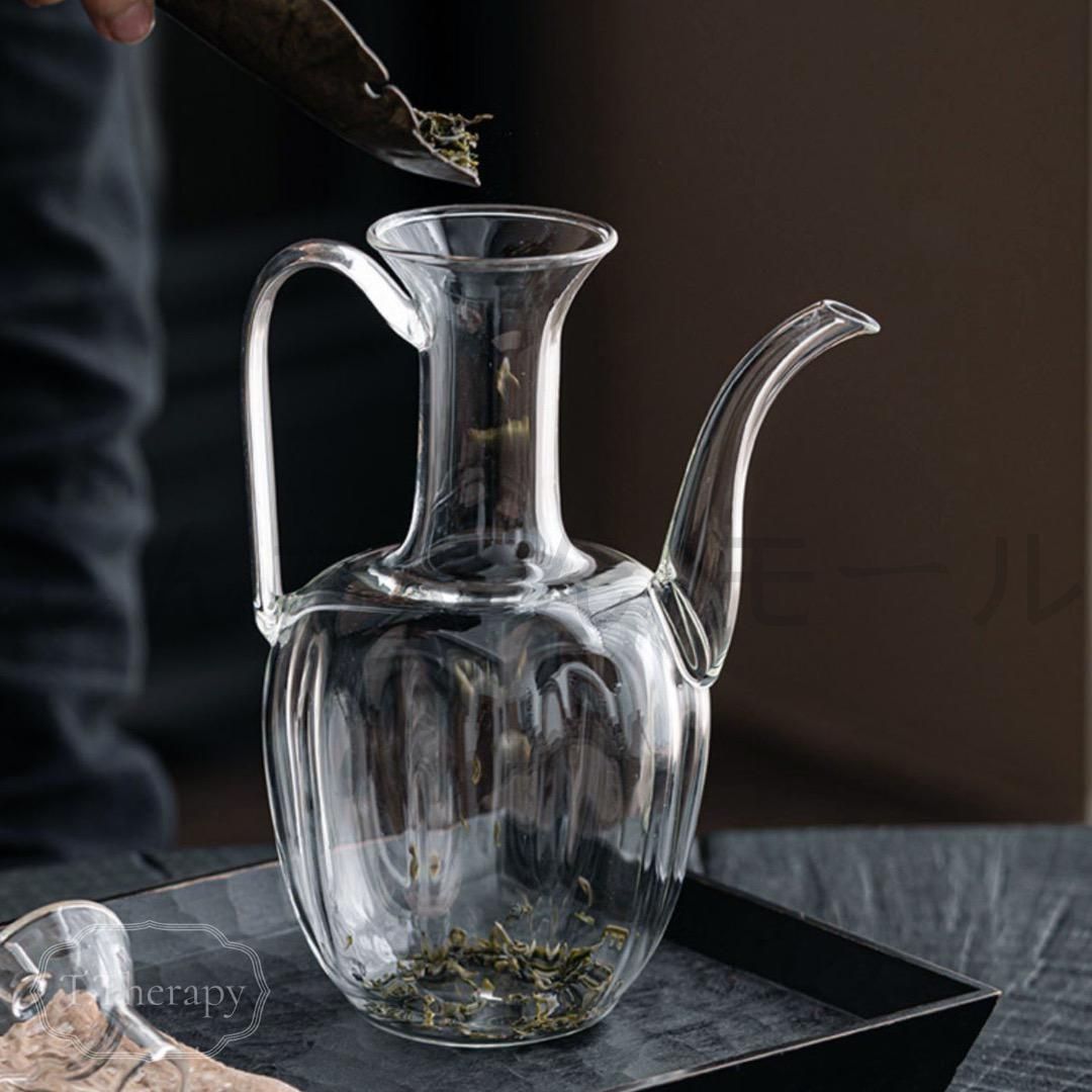 新しい未使用 耐熱ガラス 水差し硝子 水注 ピッチャー 宋 酒壺 茶壺