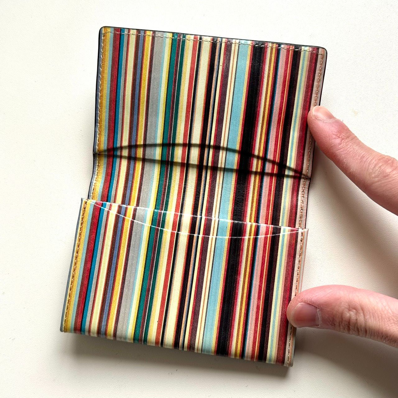 ポールスミス Paul Smith 名刺入れ カードケース マルチストライプ