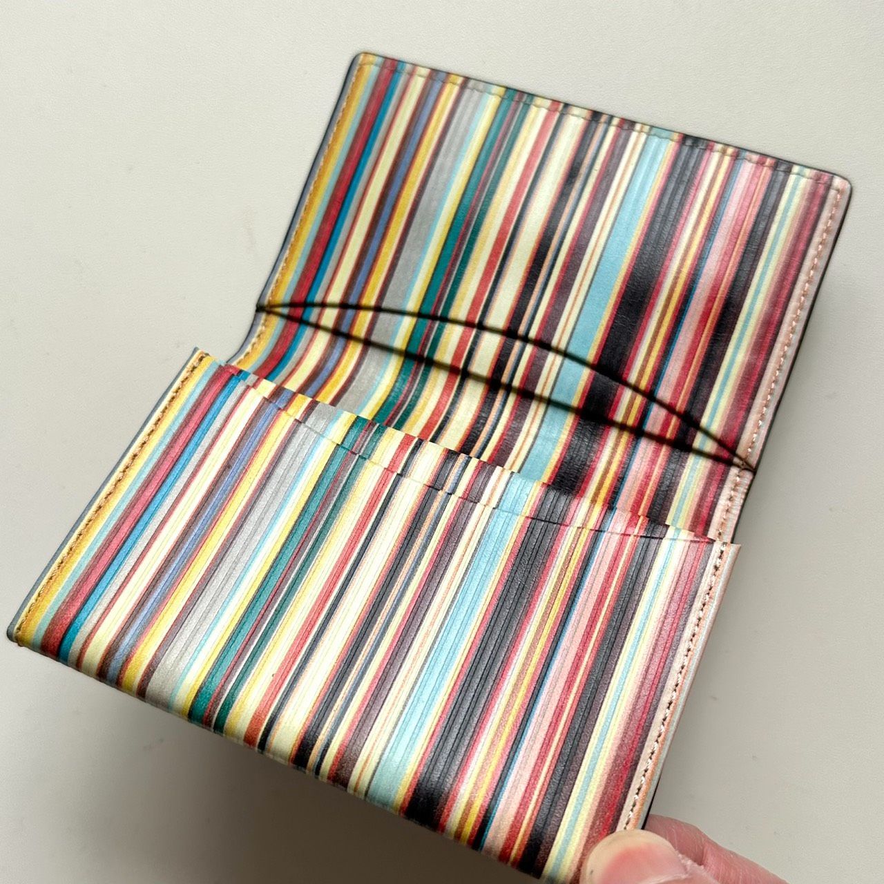 ポールスミス Paul Smith 名刺入れ カードケース マルチストライプ