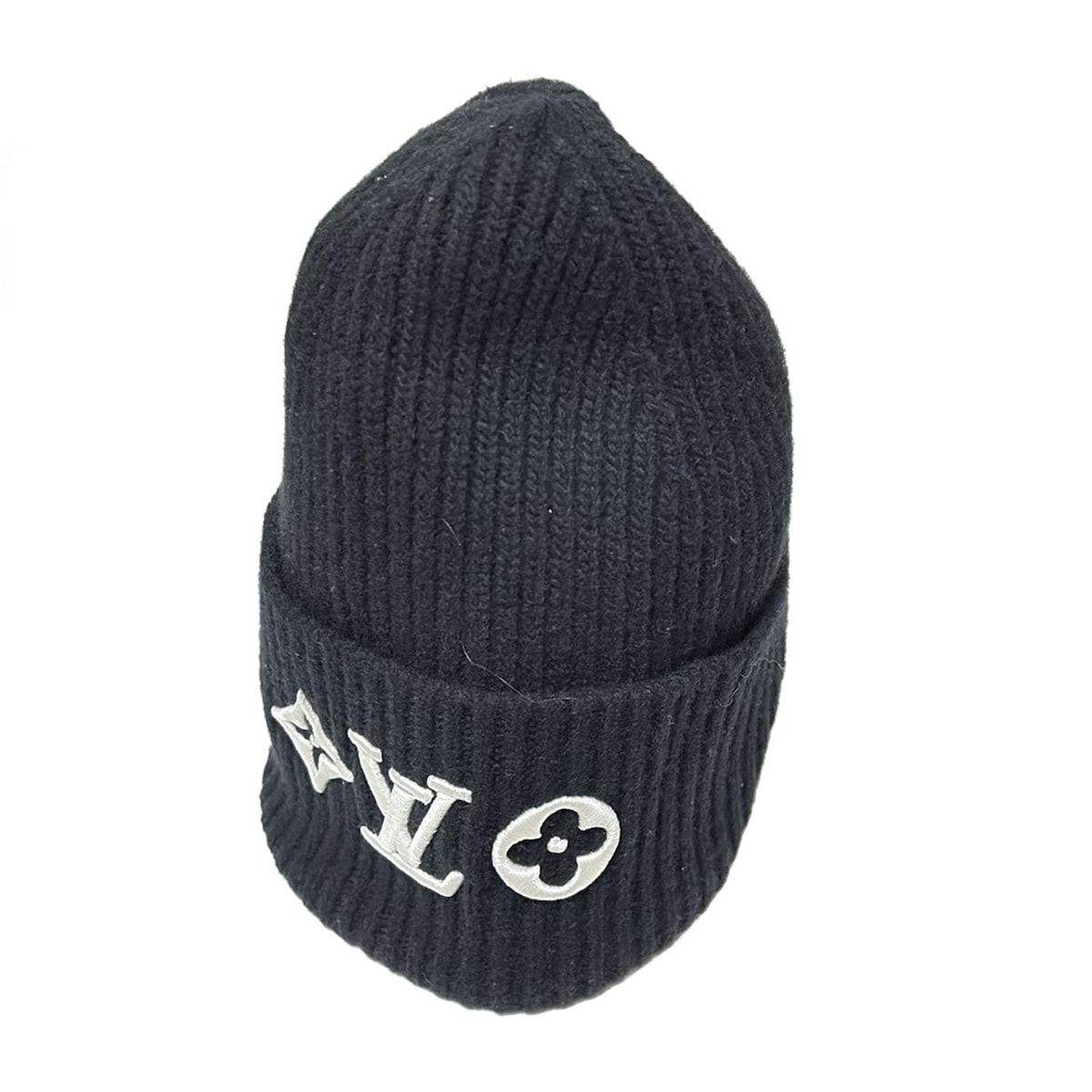 LOUIS VUITTON(ルイヴィトン) ニット帽 ビーニーLVヘッドライン M77872