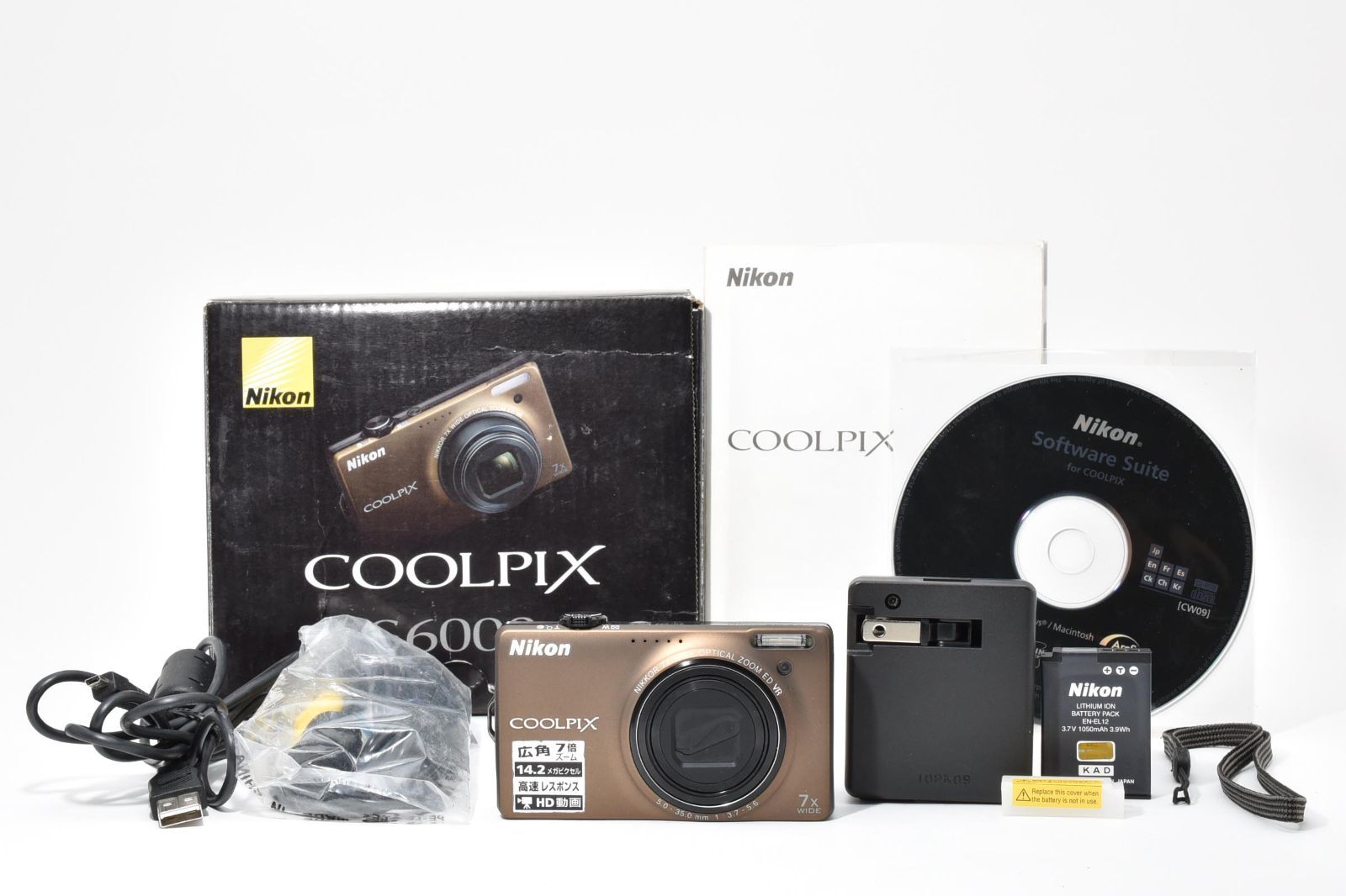 Nikon ニコン COOPIX S6000 デジタルカメラ バッテリー SDカード4GB