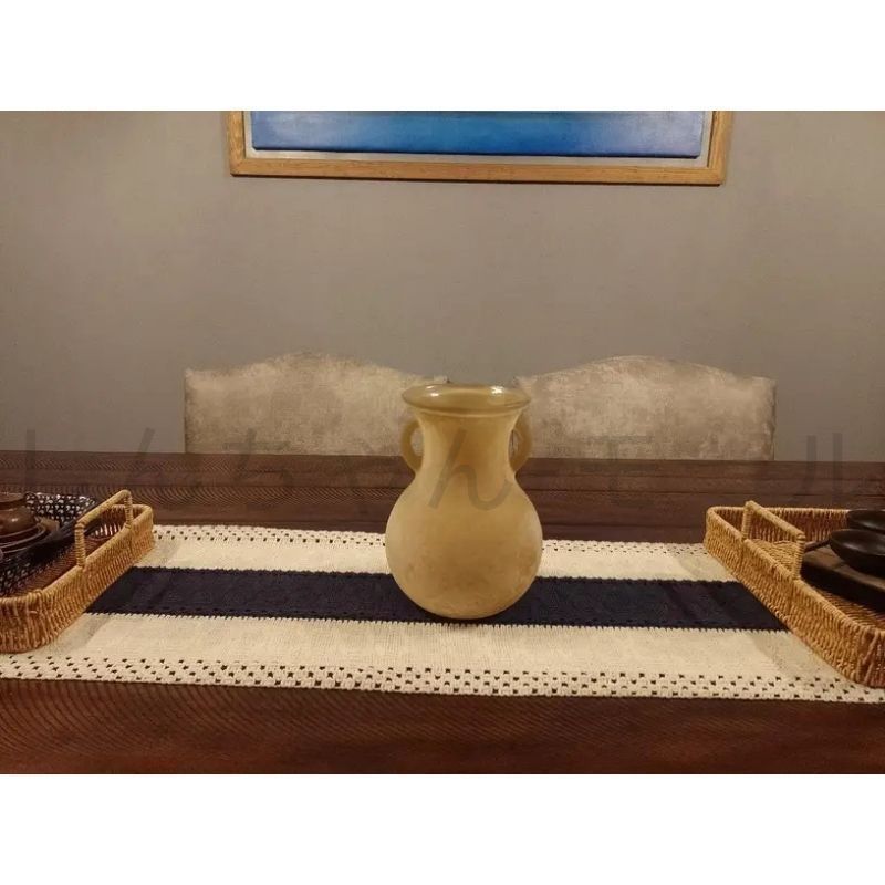 新しい未使用 5 / 7 ガラス花瓶 ヴィンテージ調 アンティーク調 卓上