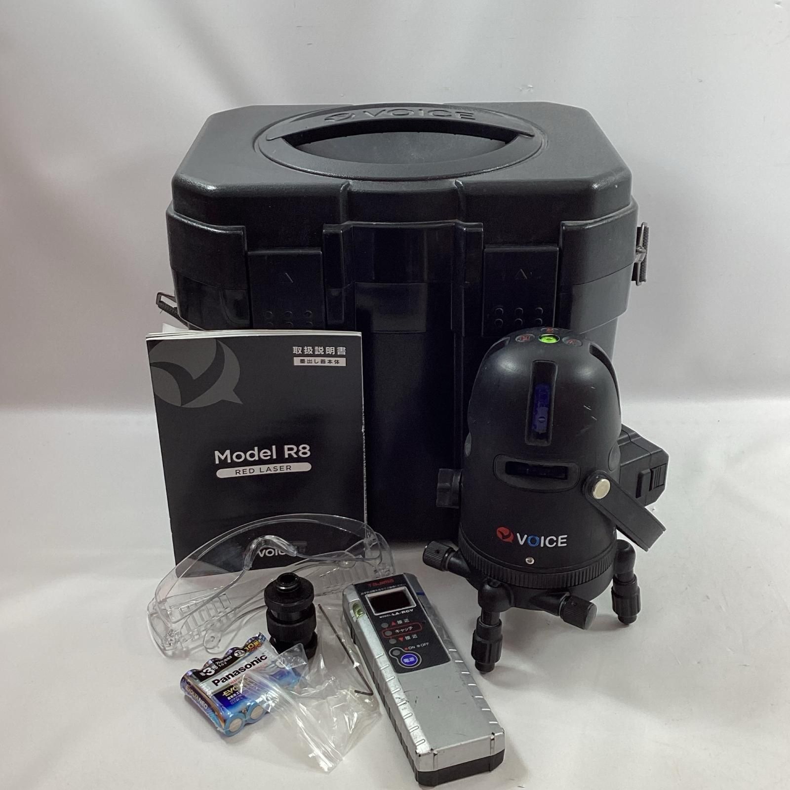 VOICE レーザー墨出し器 R8 ブラック 受光器・ケース付