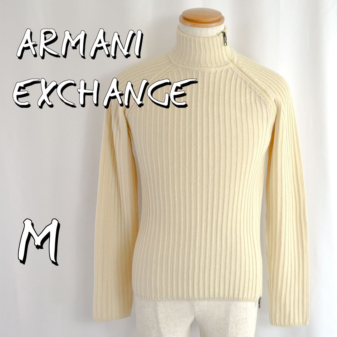 極美品】ARMANI EXCHANGEアルマーニエクスチェンジ ウール混ハイネック 