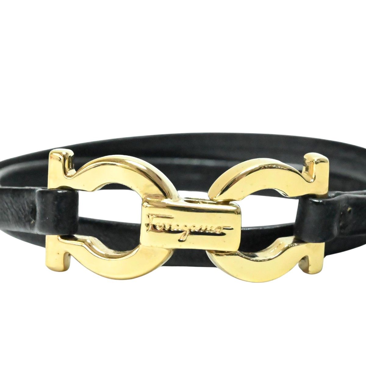 Salvatore Ferragamo サルヴァトーレフェラガモ ガンチーニ レザ― 2連