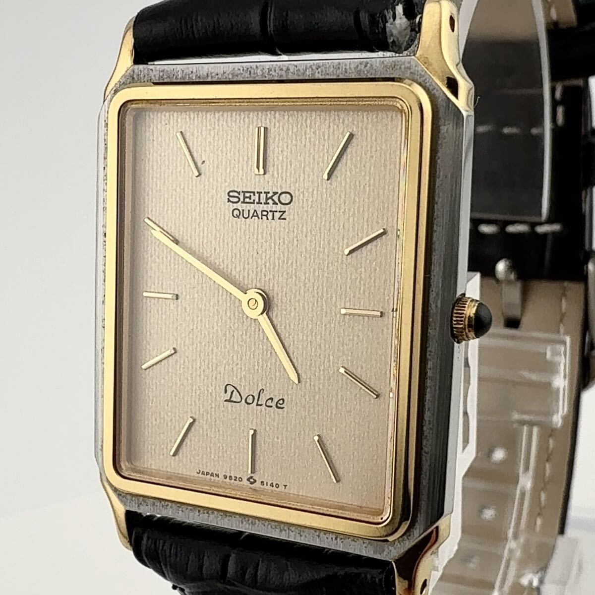 激安正規 店 SEIKO セイコー Dolce ドルチェ スクエア ゴールド文字盤 