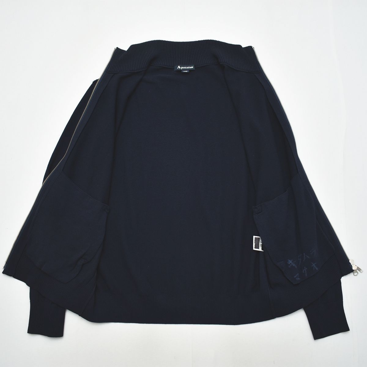 美品】 アクアスキュータム Aquascutum ダブルジップアップ コットン 