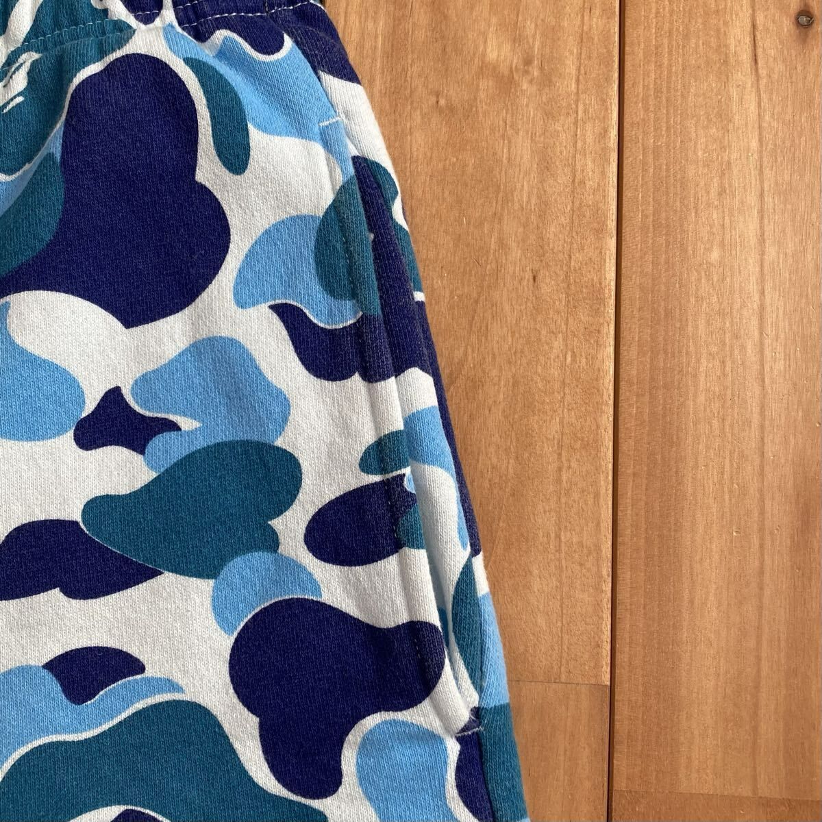 ☆XL☆ ABC camo Blue シャーク スウェットハーフパンツ a bathing ape
