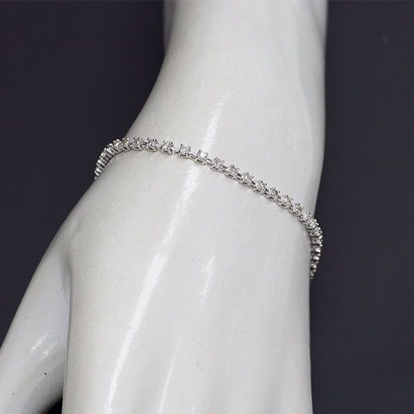 K18WGダイヤブレスSALE K18WG ダイヤモンド ブレスレット 1.00ct テニス - メルカリ