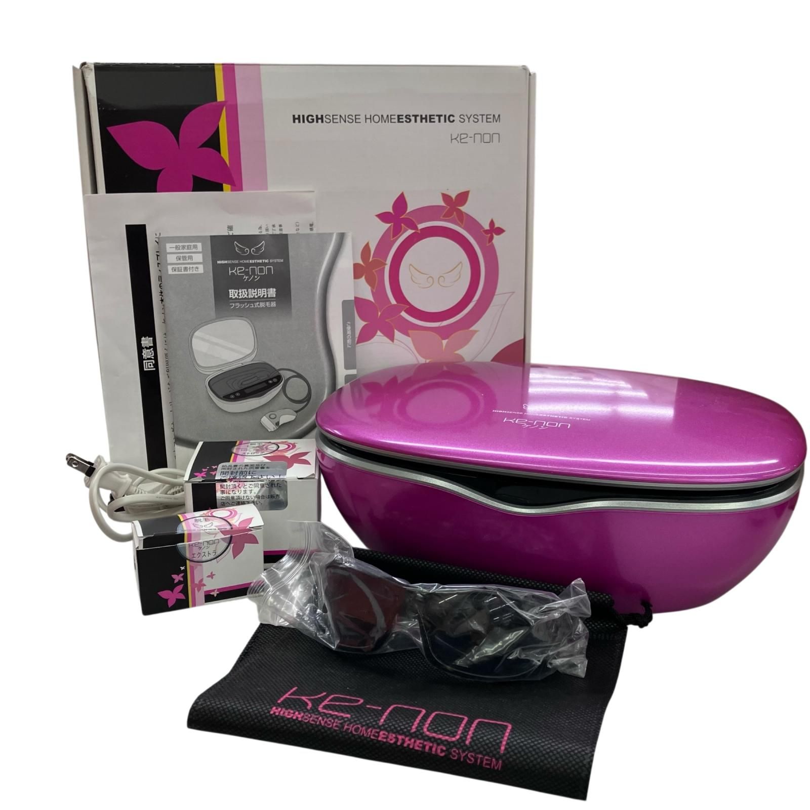 140199 通電確認のみ ke-non ケノン 脱毛器 V6.2 ピンク NIPL-2080