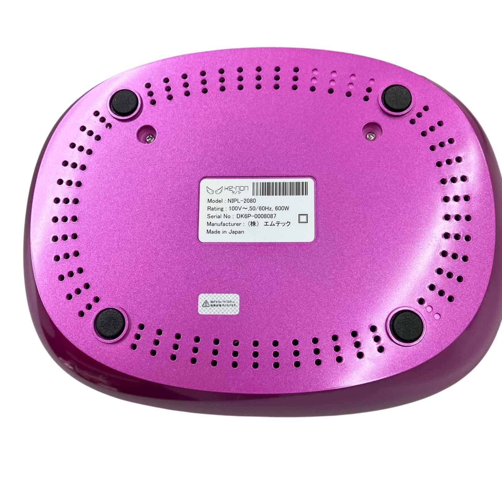 140199 通電確認のみ ke-non ケノン 脱毛器 V6.2 ピンク NIPL-2080