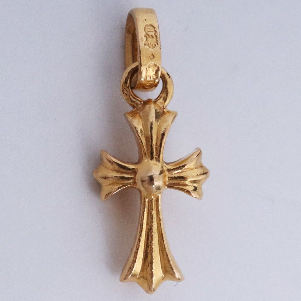 CHROME HEARTS CHクロスベビーファットチャーム 22K イエローゴールド 
