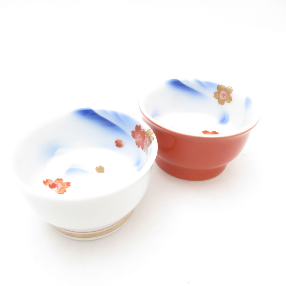 未使用 Fukagawa Seiji 深川製磁 花は桜 二人具酒器 3点 セット 徳利