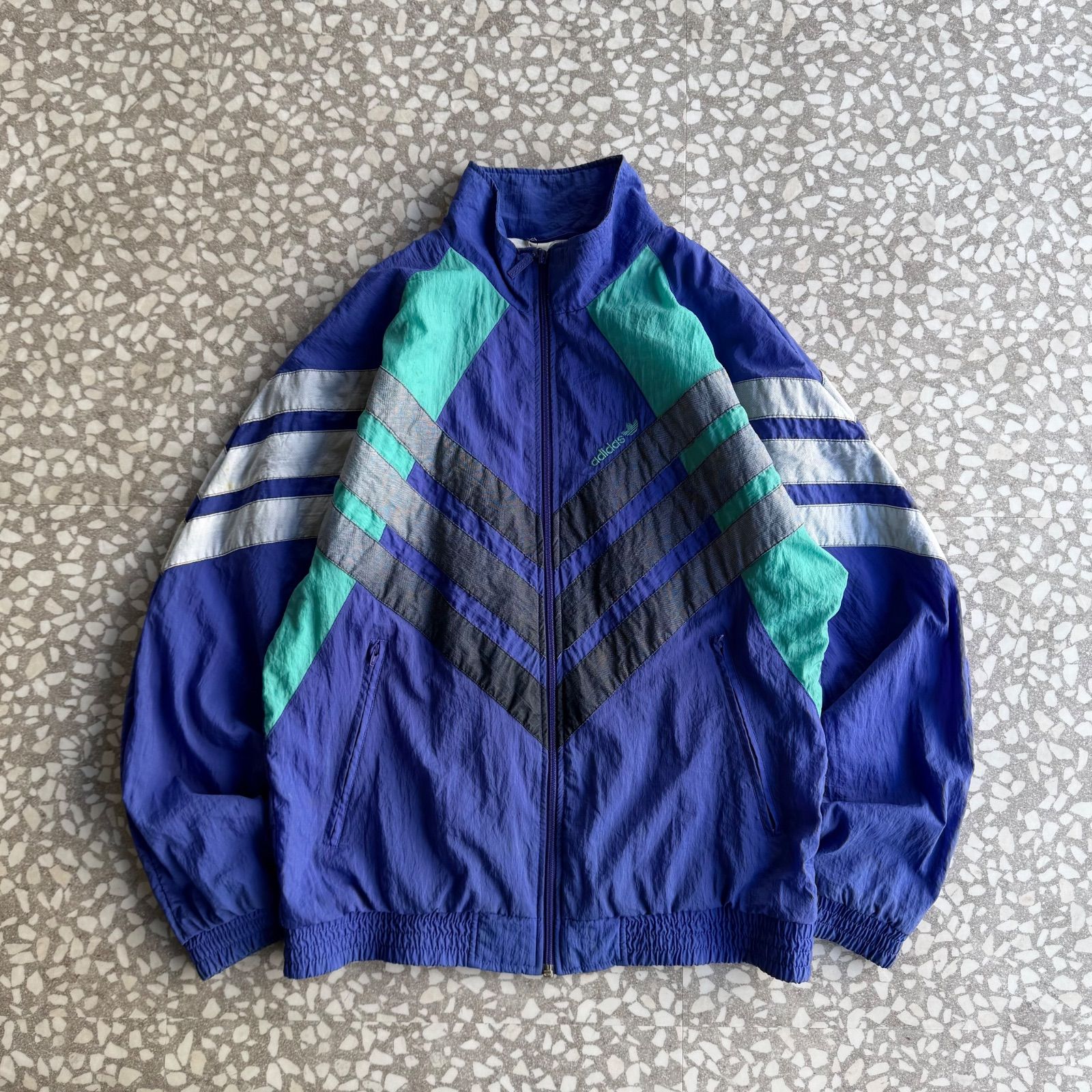 adidas / 90's multi color nylon jacket オールドアディダス ナイロン