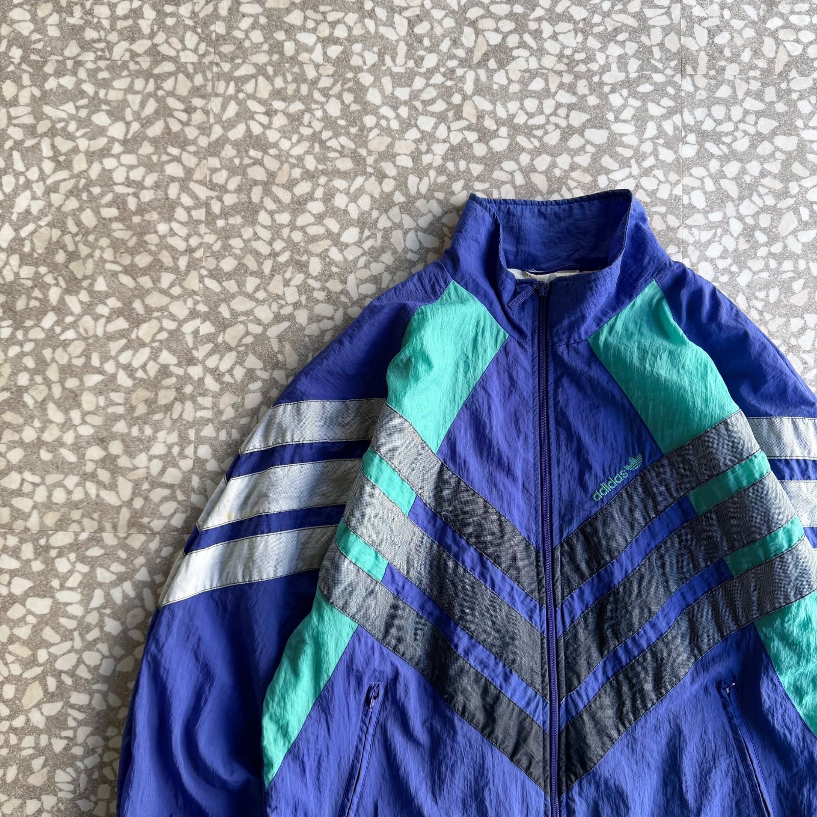 adidas / 90's multi color nylon jacket オールドアディダス ナイロン