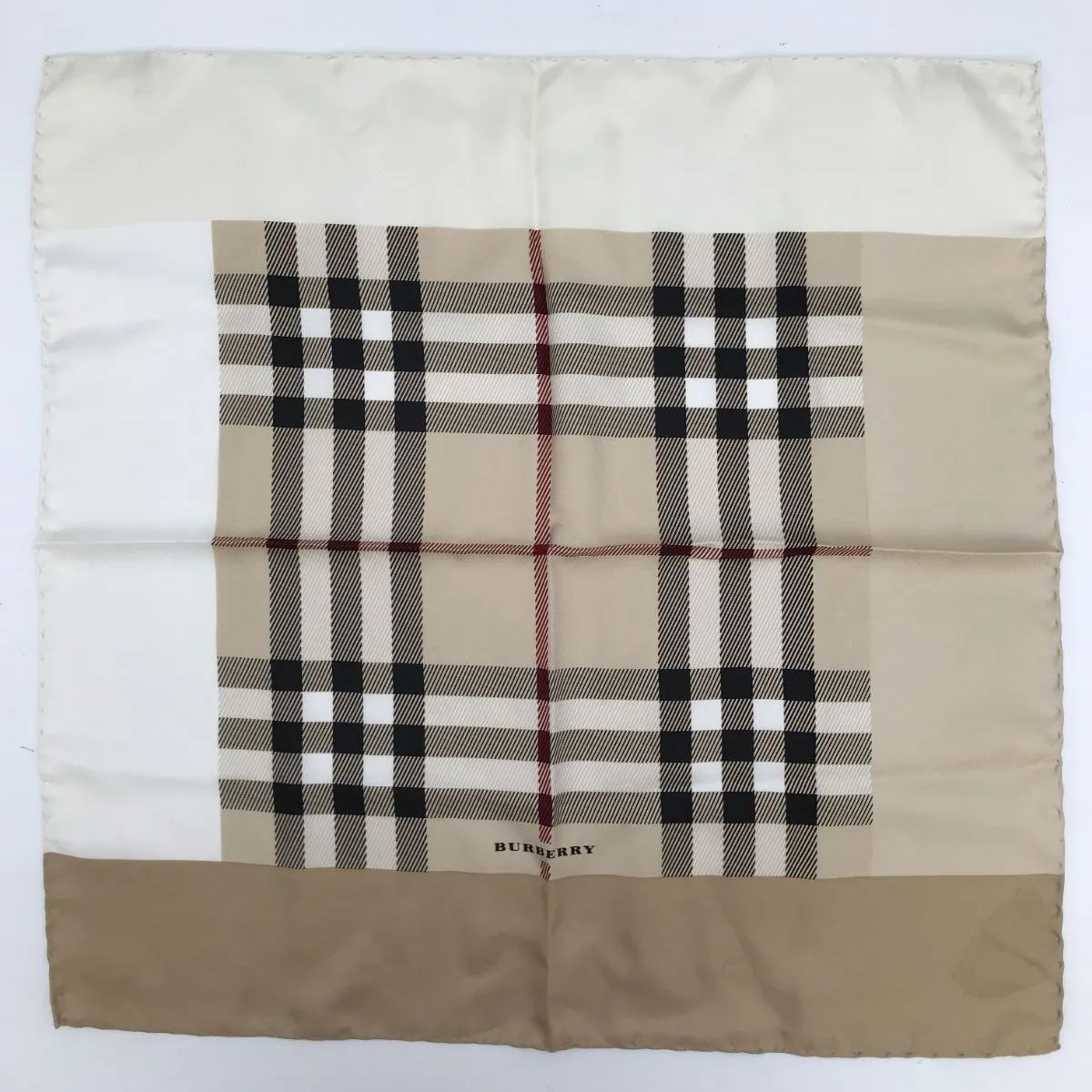 BURBERRY バーバリー ハンカチーフ スカーフ ノバチェック シルク 418