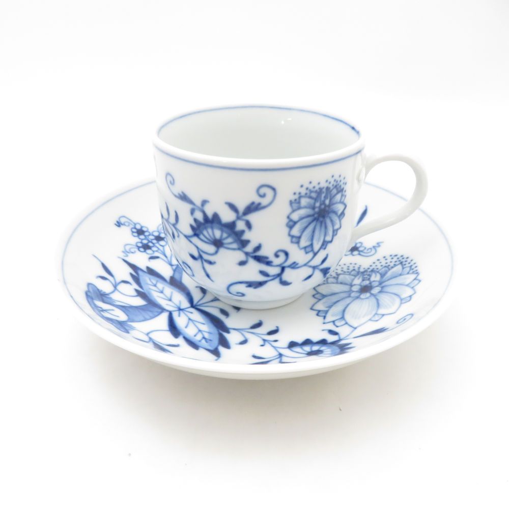 美品 MEISSEN マイセン ブルーオニオン デミタスカップ＆ソーサー