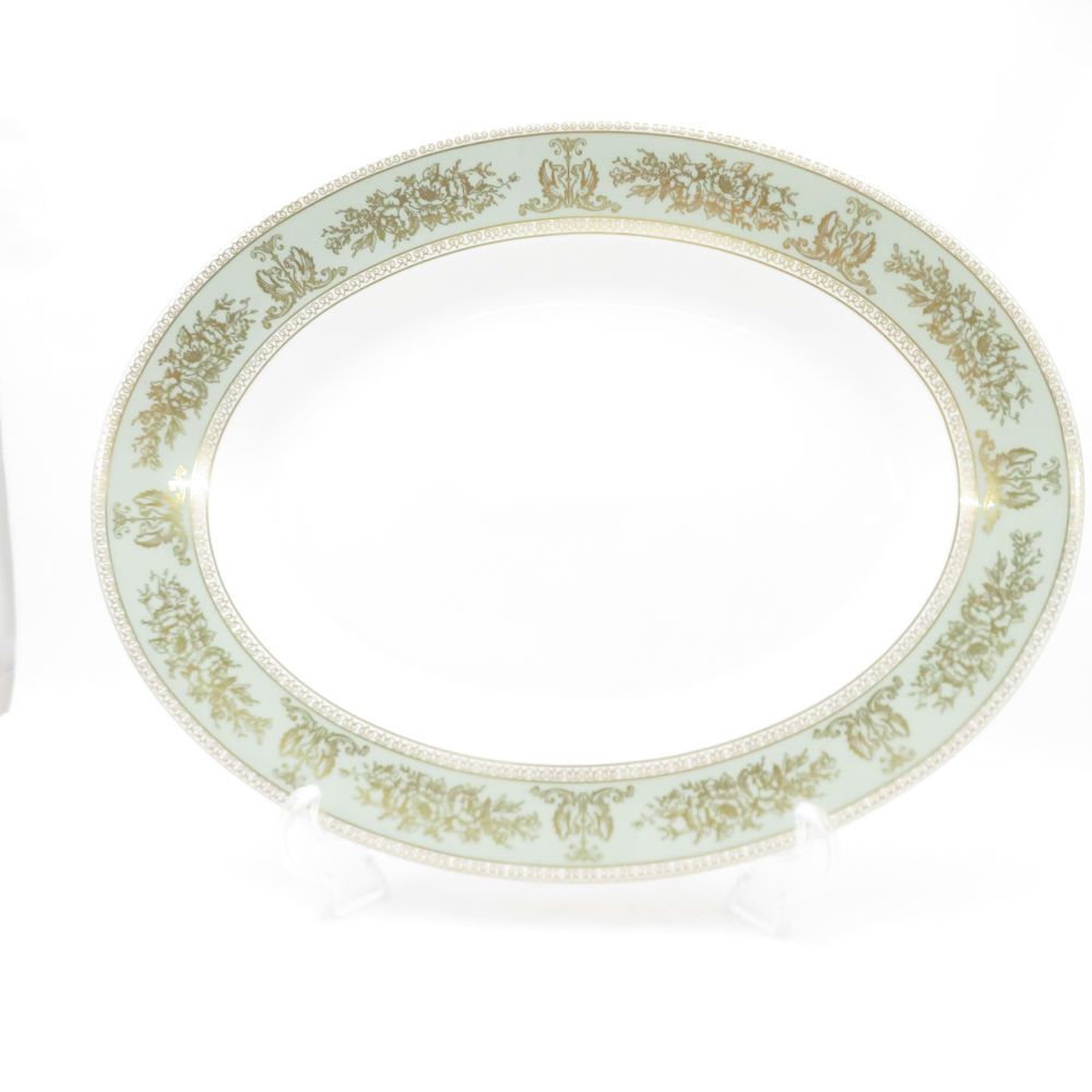 美品 WEDGWOOD ウェッジウッド コロンビアセージグリーン オーバル