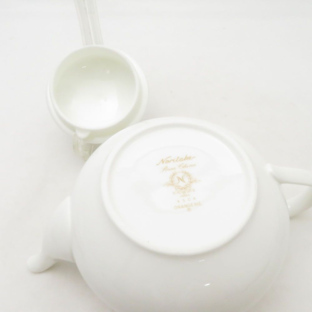 美品 Noritake ノリタケ オランジュリー ティーポット＆クリーマー