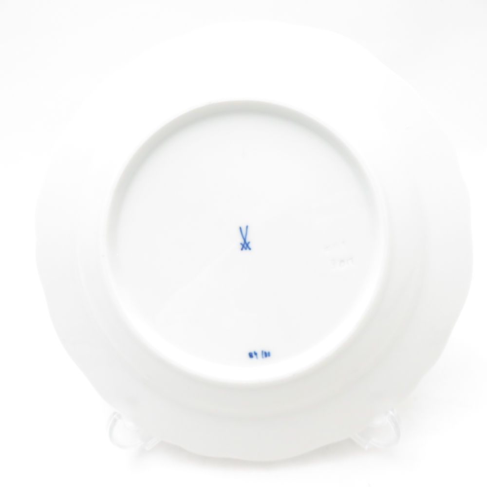 美品 MEISSEN マイセン ブルーオニオン 中皿 2枚 ペア 18cmプレート