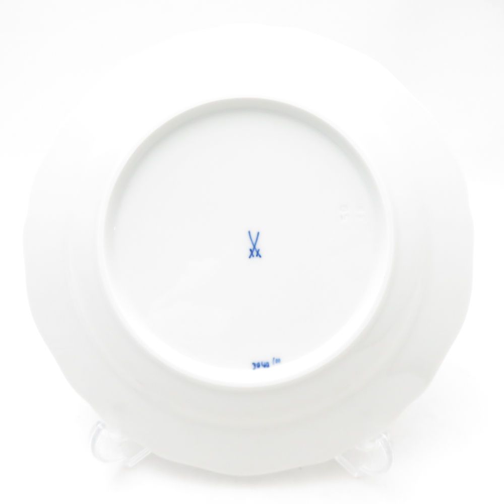美品 MEISSEN マイセン ブルーオニオン 中皿 2枚 ペア 18cmプレート