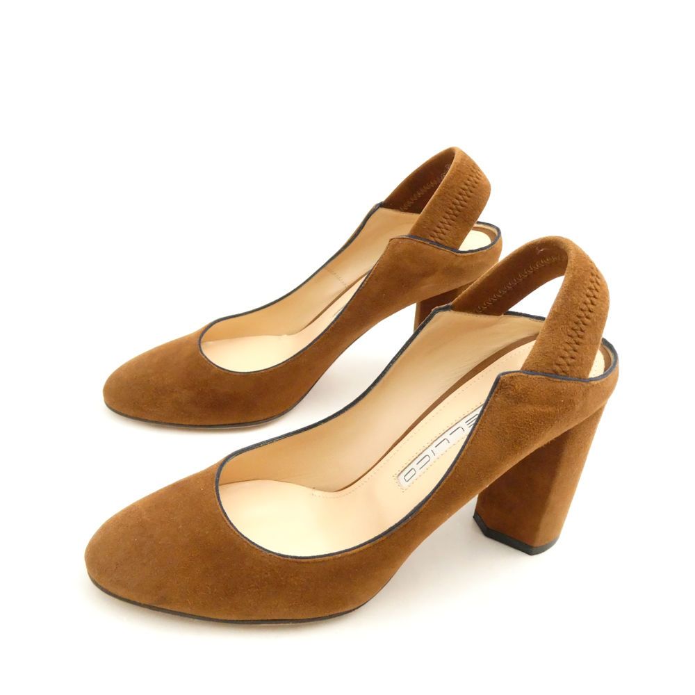 美品 PELLICO ペリーコ バックストラップ パンプス 35.5 スウェード