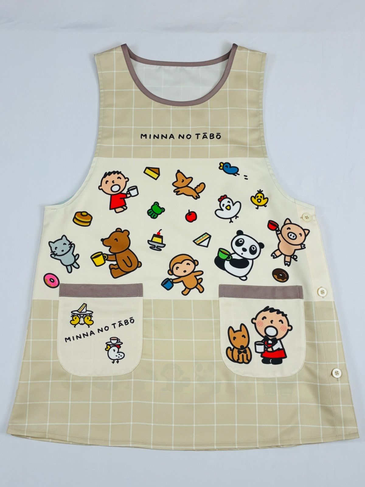 26年春夏新作 みんなのたあ坊 サンリオキャラクターエプロン かわいい