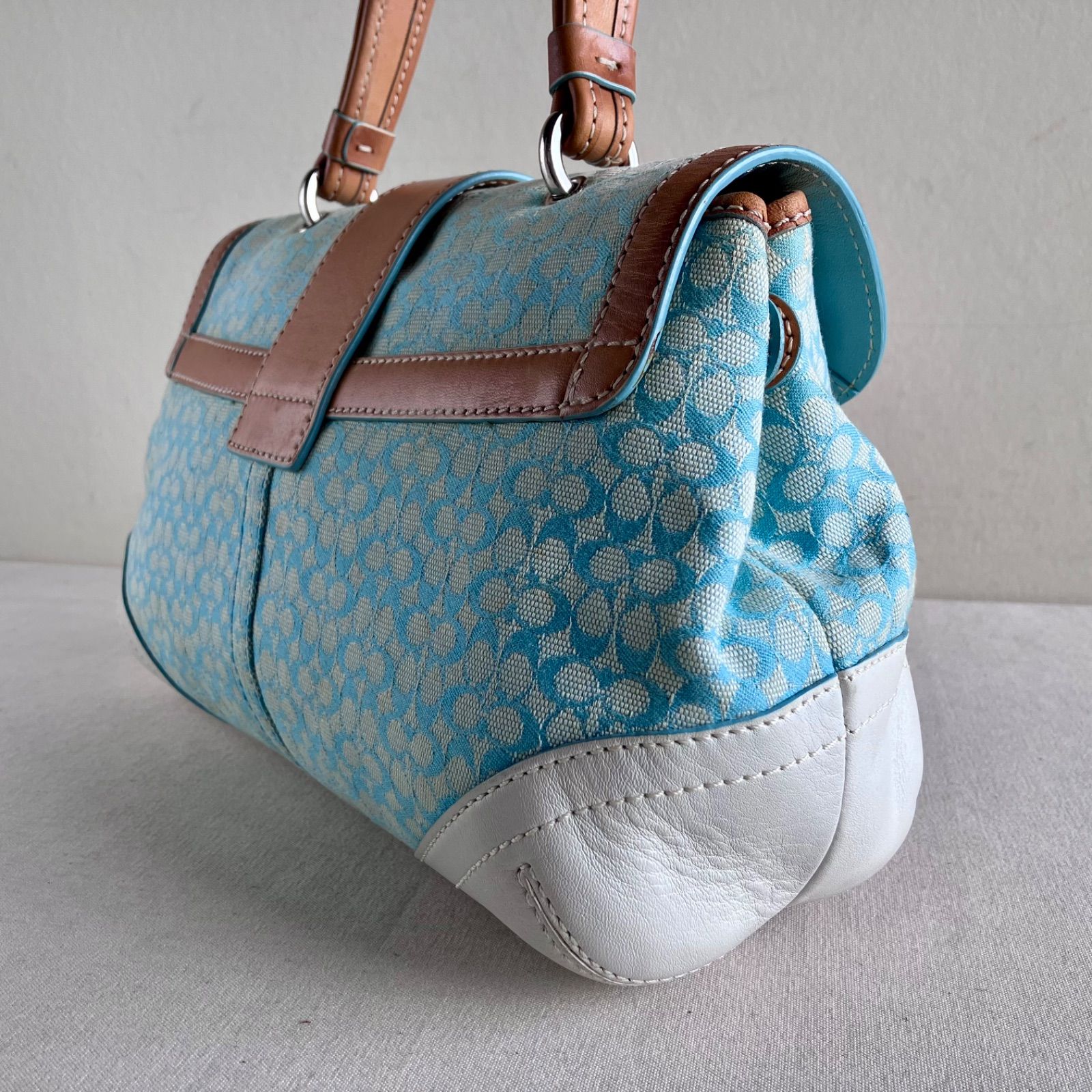 Coach Y2K Blue Soho Flap Top Handle Handbag Vintage - メルカリ