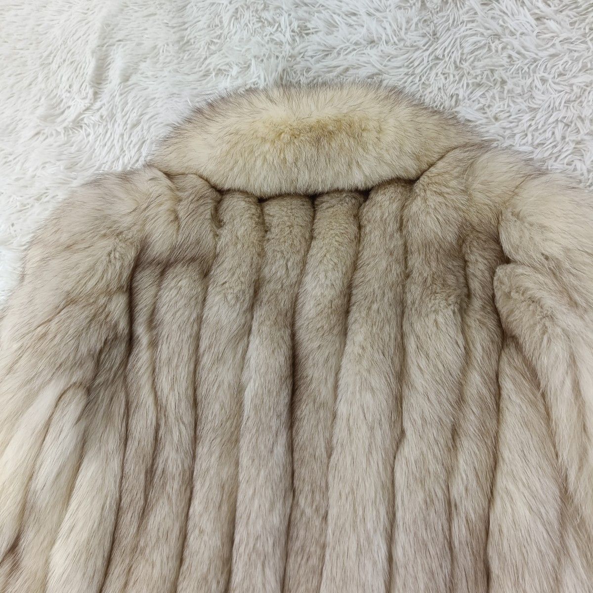 着丈74cm ブルーフォックス ファーコート リアルファー 貂 本毛皮