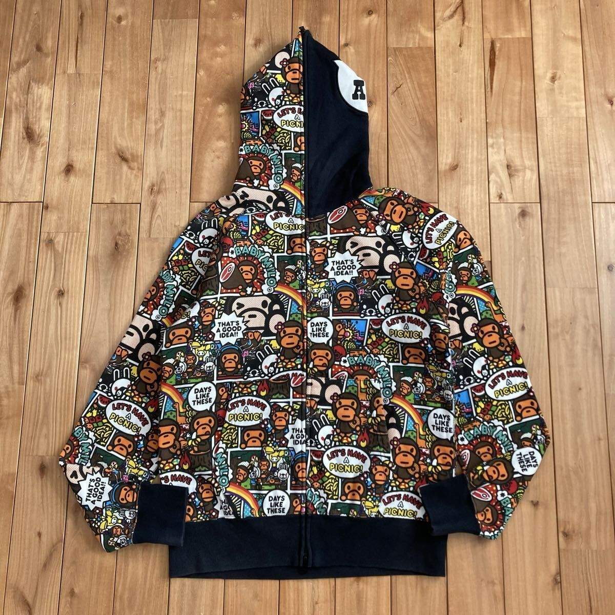 Comic Milo Lisa フルジップ パーカー Lサイズ a bathing ape BAPE ful